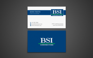 Business Card Design by chandrayaan.creative for BSI Constructors | Design: #10394616