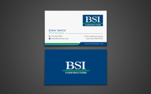 Business Card Design by chandrayaan.creative for BSI Constructors | Design: #10394622