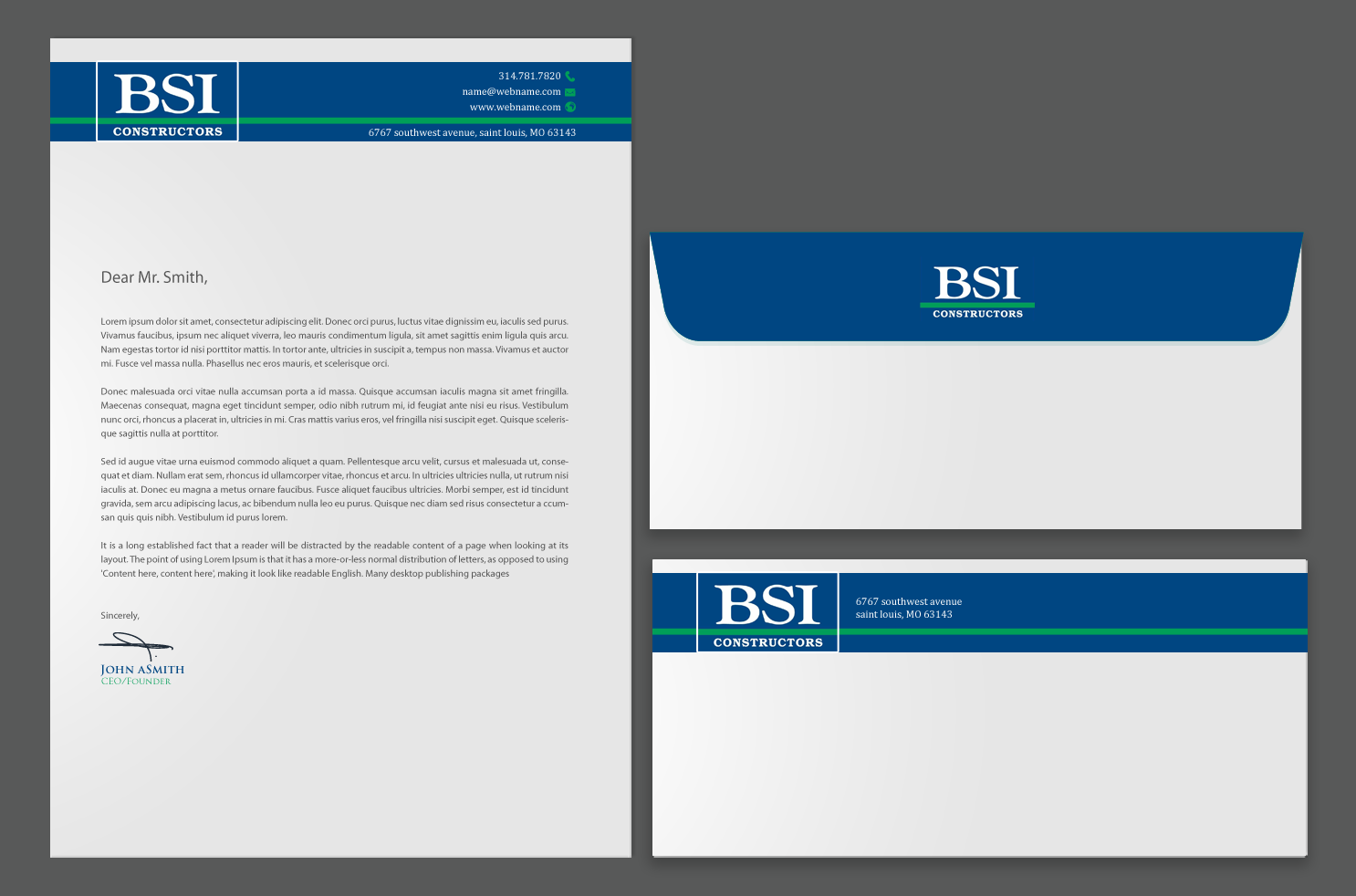 Business Card Design by chandrayaan.creative for BSI Constructors | Design #10436028