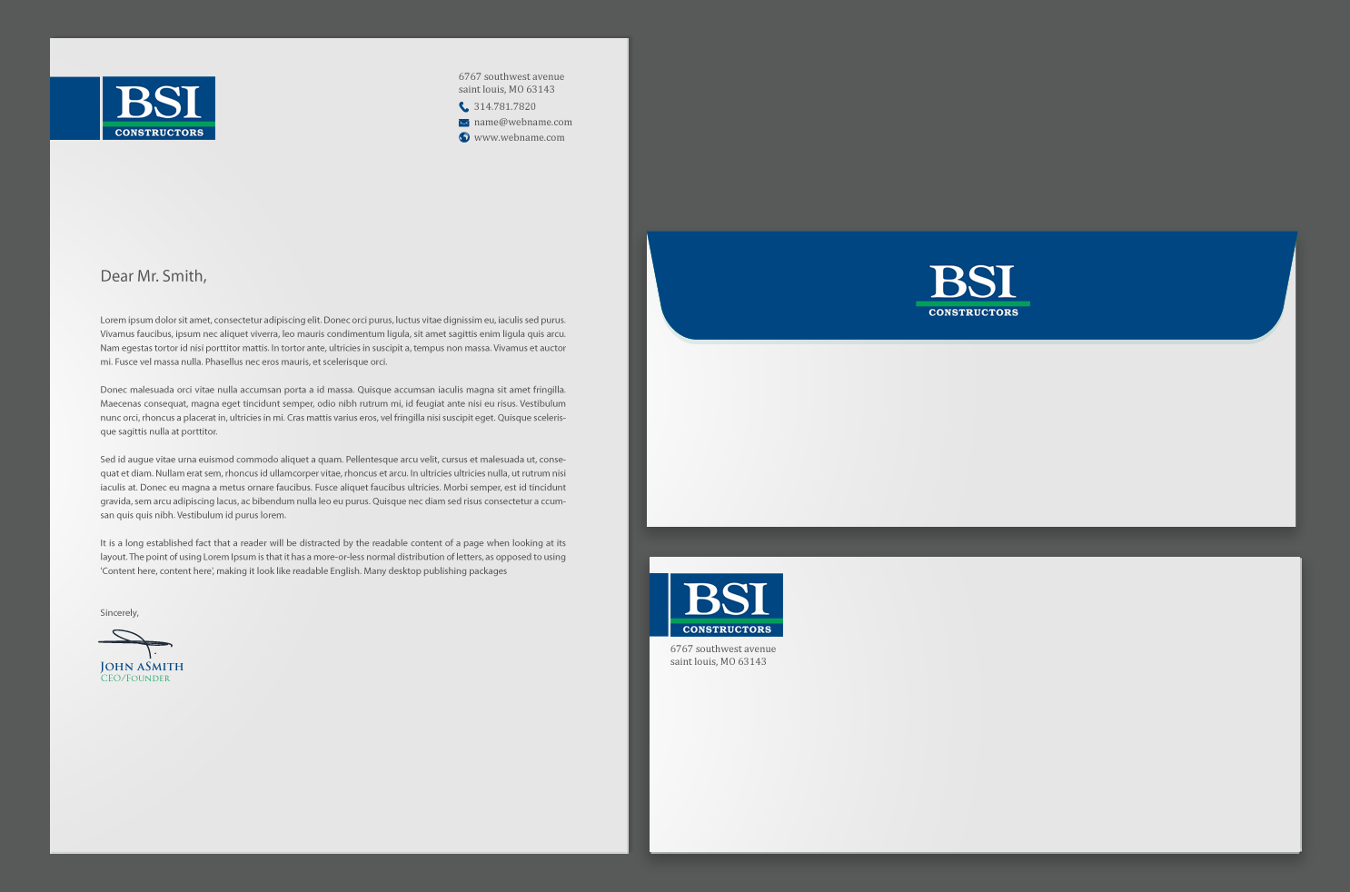 Business Card Design by chandrayaan.creative for BSI Constructors | Design #10447447