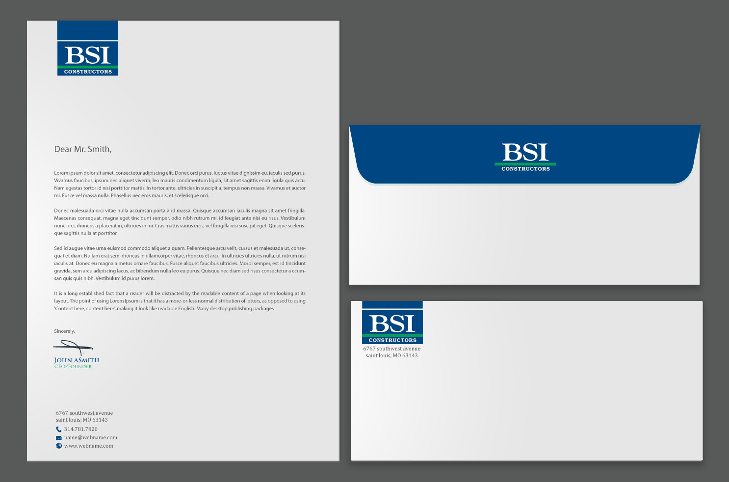 Business Card Design by chandrayaan.creative for BSI Constructors | Design #10447449