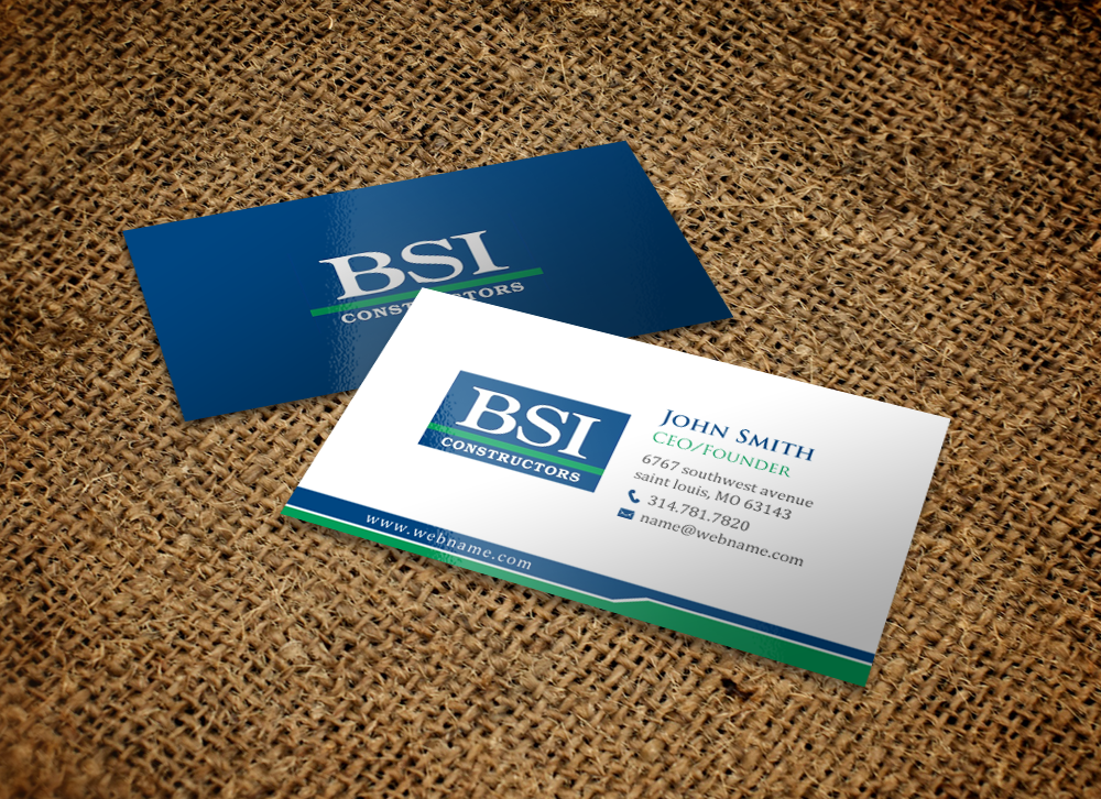 Business Card Design by chandrayaan.creative for BSI Constructors | Design #10538013