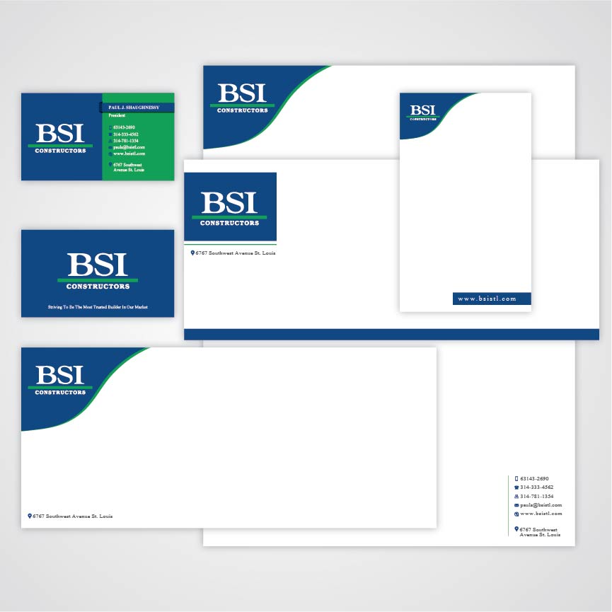 Business Card Design by zoovdesign for BSI Constructors | Design #10454726