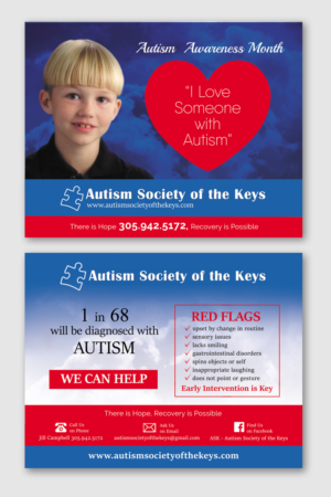 Autism Awareness Card  | Postcard Design by eriks