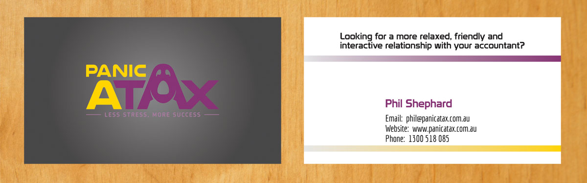 Business Card Design by Venus L. Penaflor for Panic Atax Pty Ltd | Design #10389965