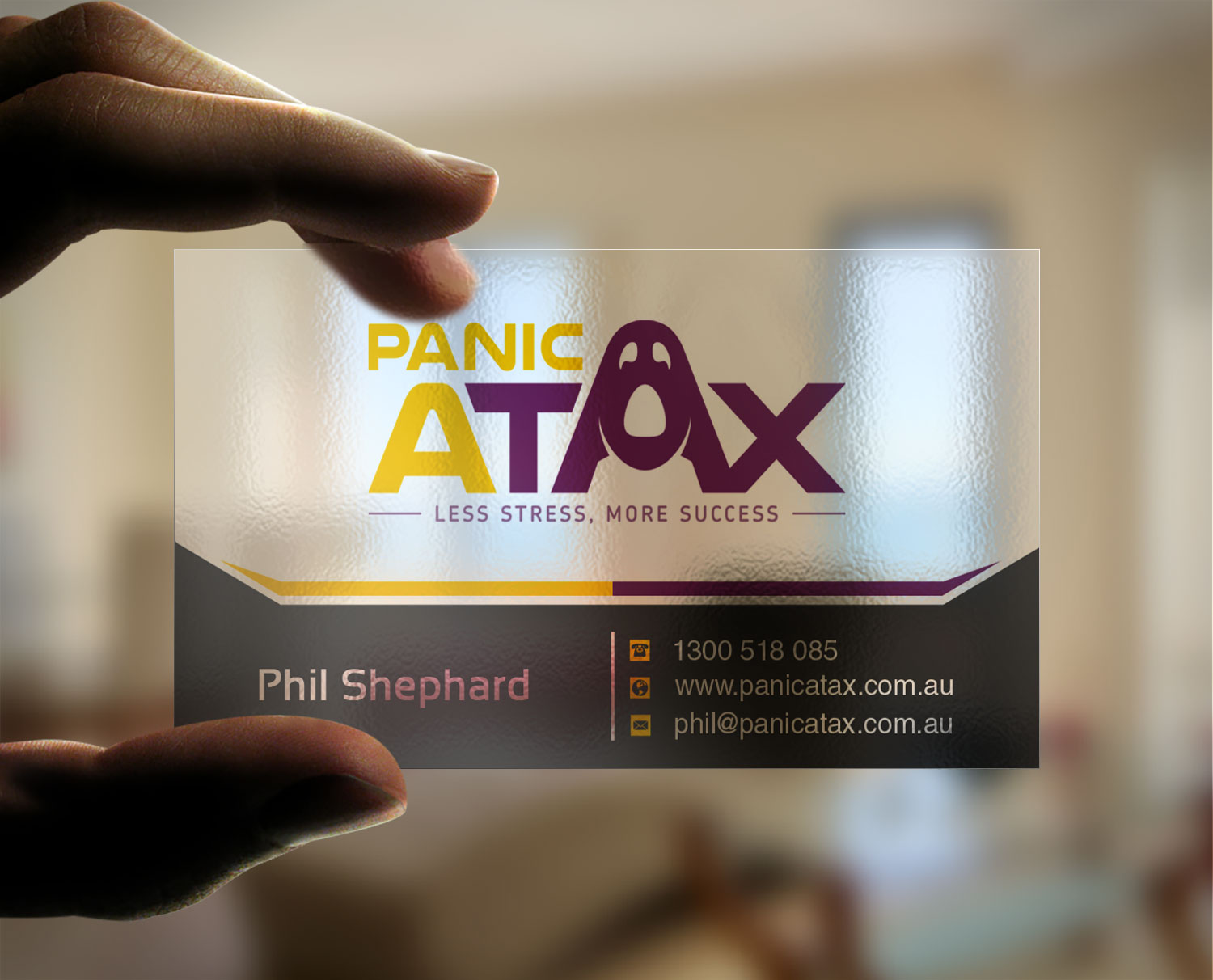 Business Card Design by Lanka Ama for Panic Atax Pty Ltd | Design #10395508