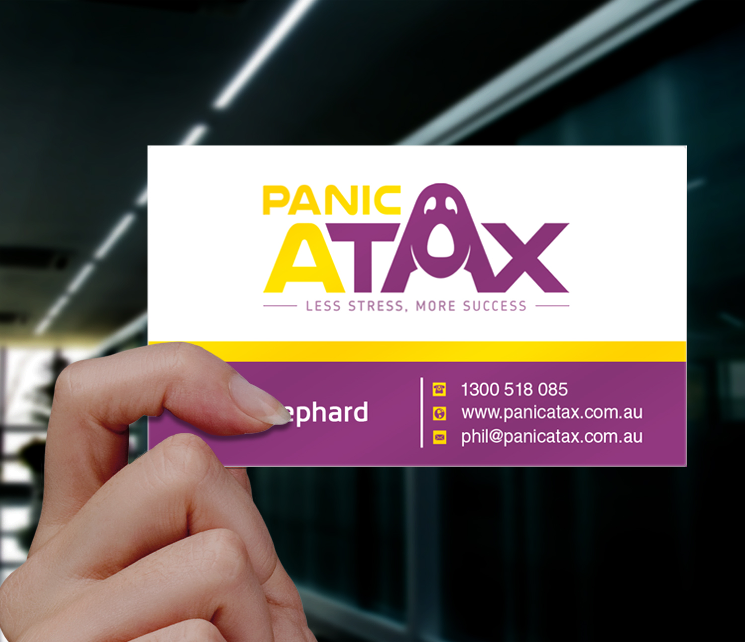 Design de Carte de Visite par Lanka Ama pour Panic Atax Pty Ltd | Design #10395512