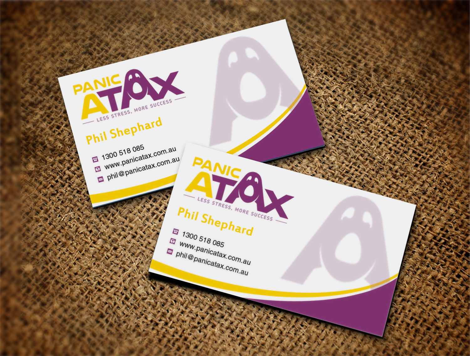 Business Card Design by Lanka Ama for Panic Atax Pty Ltd | Design #10395524