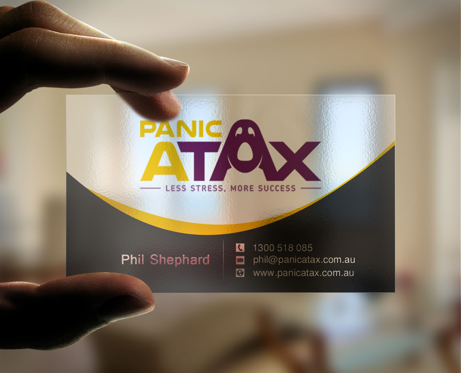 Business Card Design by Lanka Ama for Panic Atax Pty Ltd | Design #10395536
