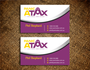 Business Card Design by Lanka Ama for Panic Atax Pty Ltd | Design: #10395556