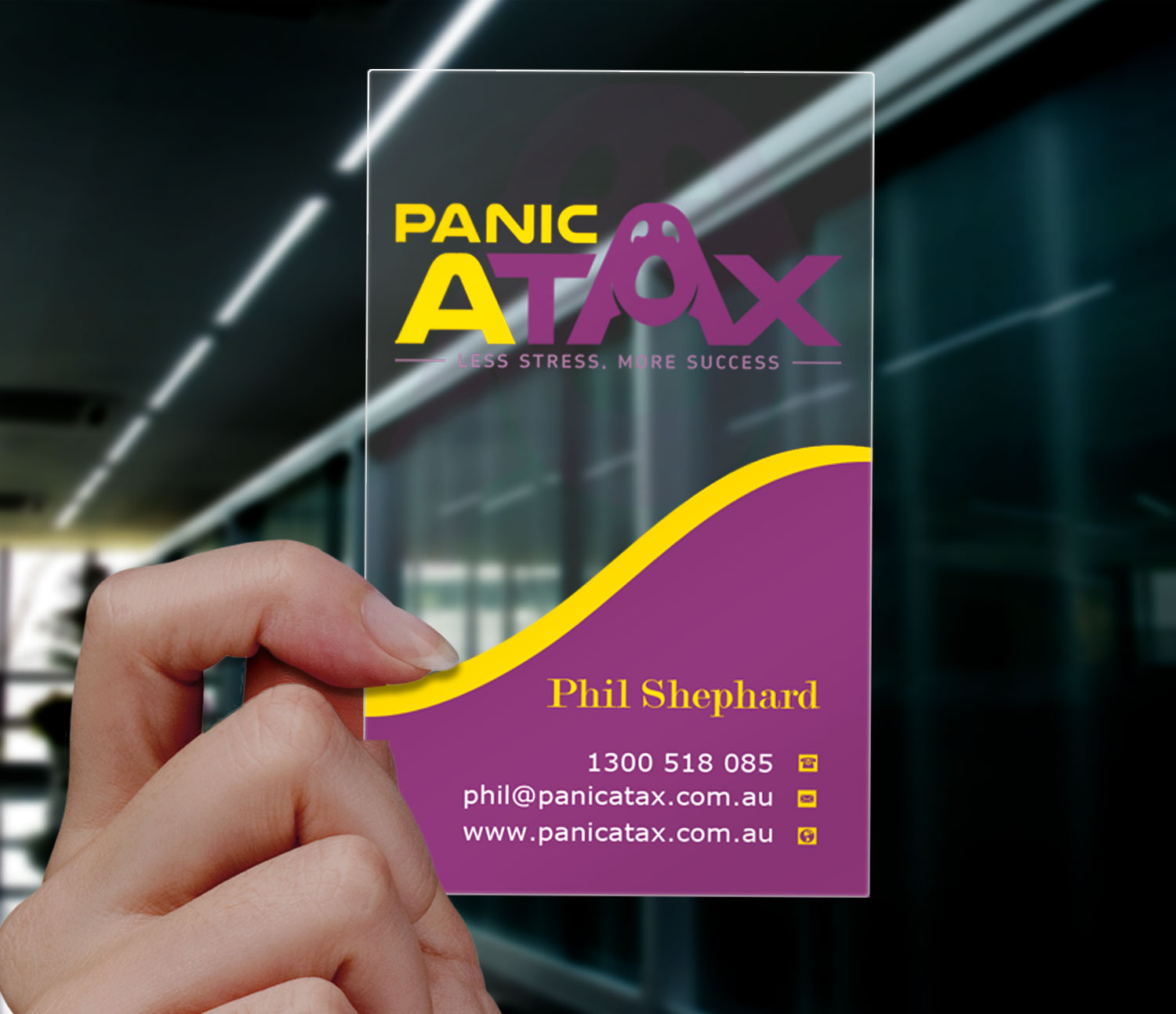 Business Card Design by Lanka Ama for Panic Atax Pty Ltd | Design #10395576