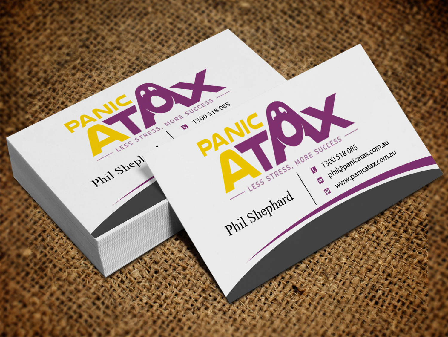 Visitenkarten-Design von Lanka Ama für Panic Atax Pty Ltd | Design #10395581