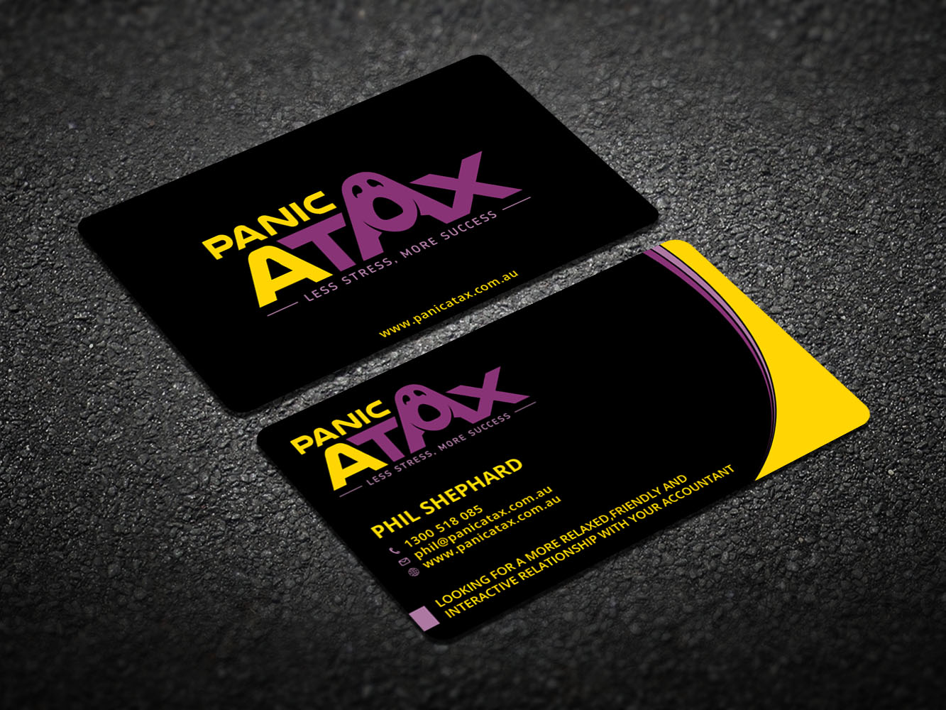 Business Card Design by Verified artistry (Design garden) for Panic Atax Pty Ltd | Design #10397055