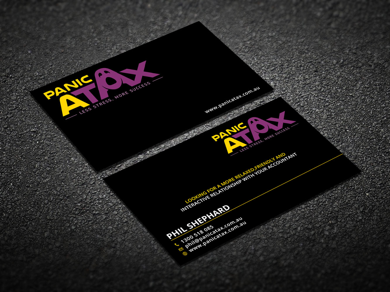 Business Card Design by Verified artistry (Design garden) for Panic Atax Pty Ltd | Design #10397066