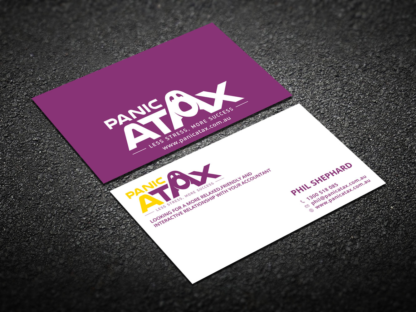 Business Card Design by Verified artistry (Design garden) for Panic Atax Pty Ltd | Design #10397070