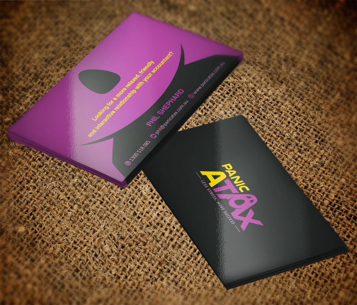 Diseño de Tarjeta de Presentación por Grafactory para Panic Atax Pty Ltd | Diseño #10418621