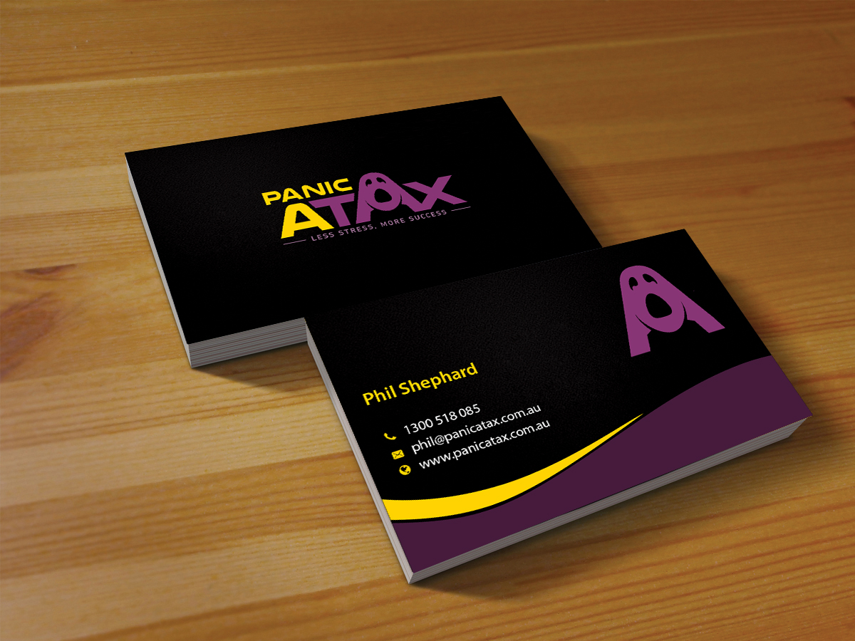 Business Card Design by Creations Box 2015 for Panic Atax Pty Ltd | Design #10401933