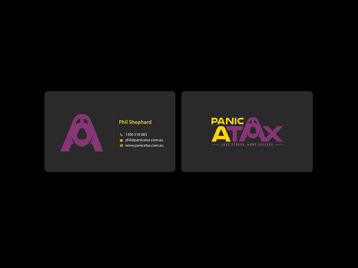 Business Card Design by Creations Box 2015 for Panic Atax Pty Ltd | Design #10401938