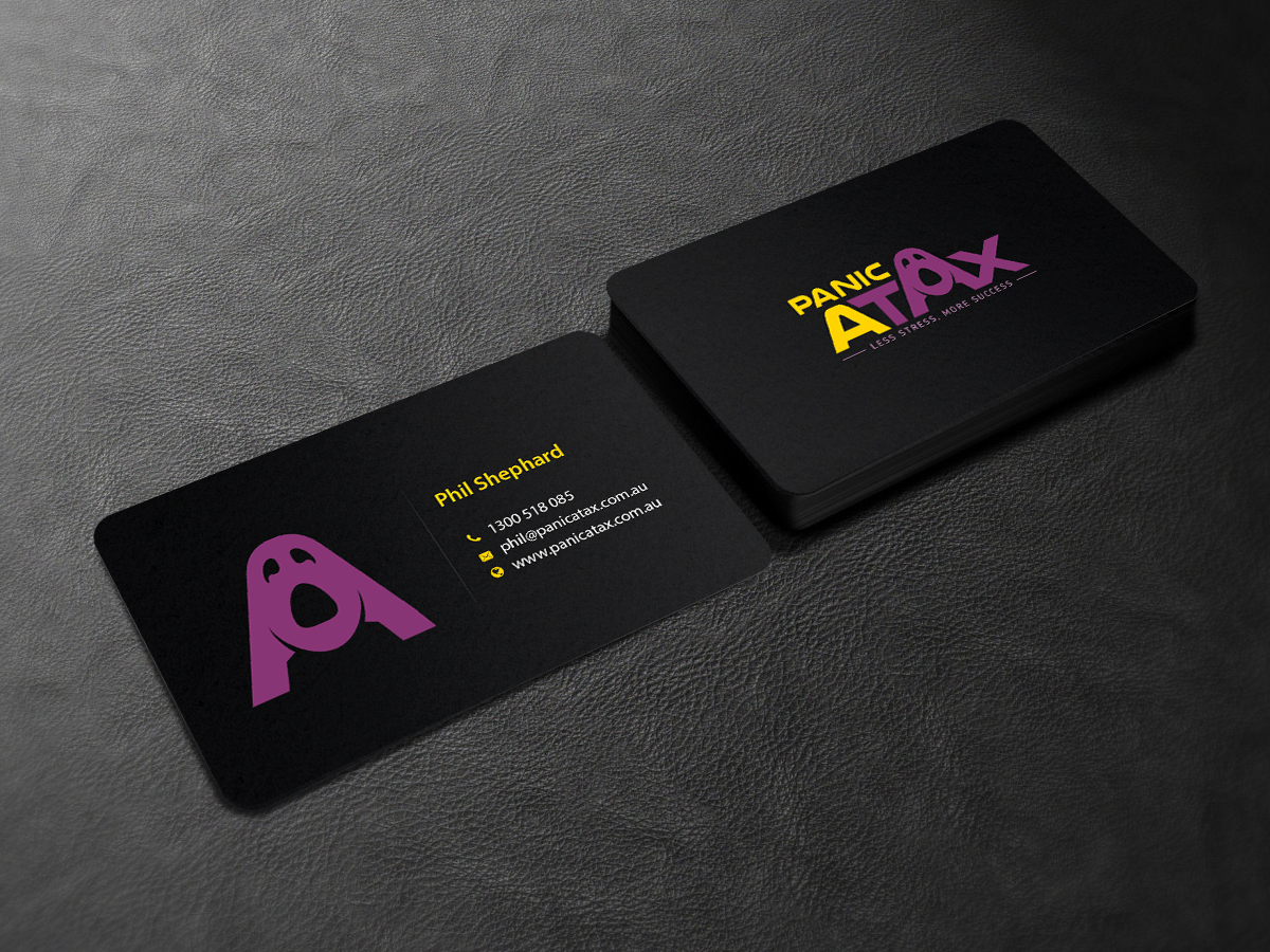 Business Card Design by Creations Box 2015 for Panic Atax Pty Ltd | Design #10401939
