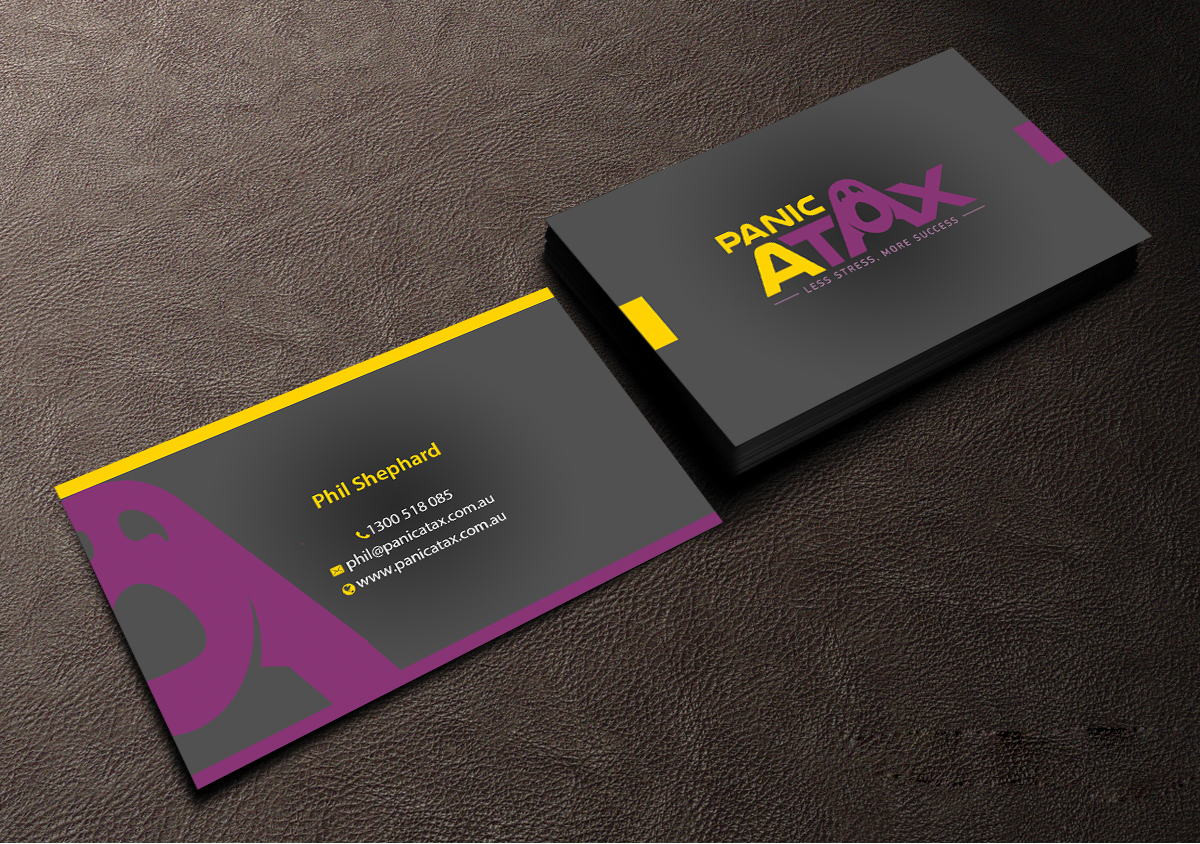 Business Card Design by Creations Box 2015 for Panic Atax Pty Ltd | Design #10401942