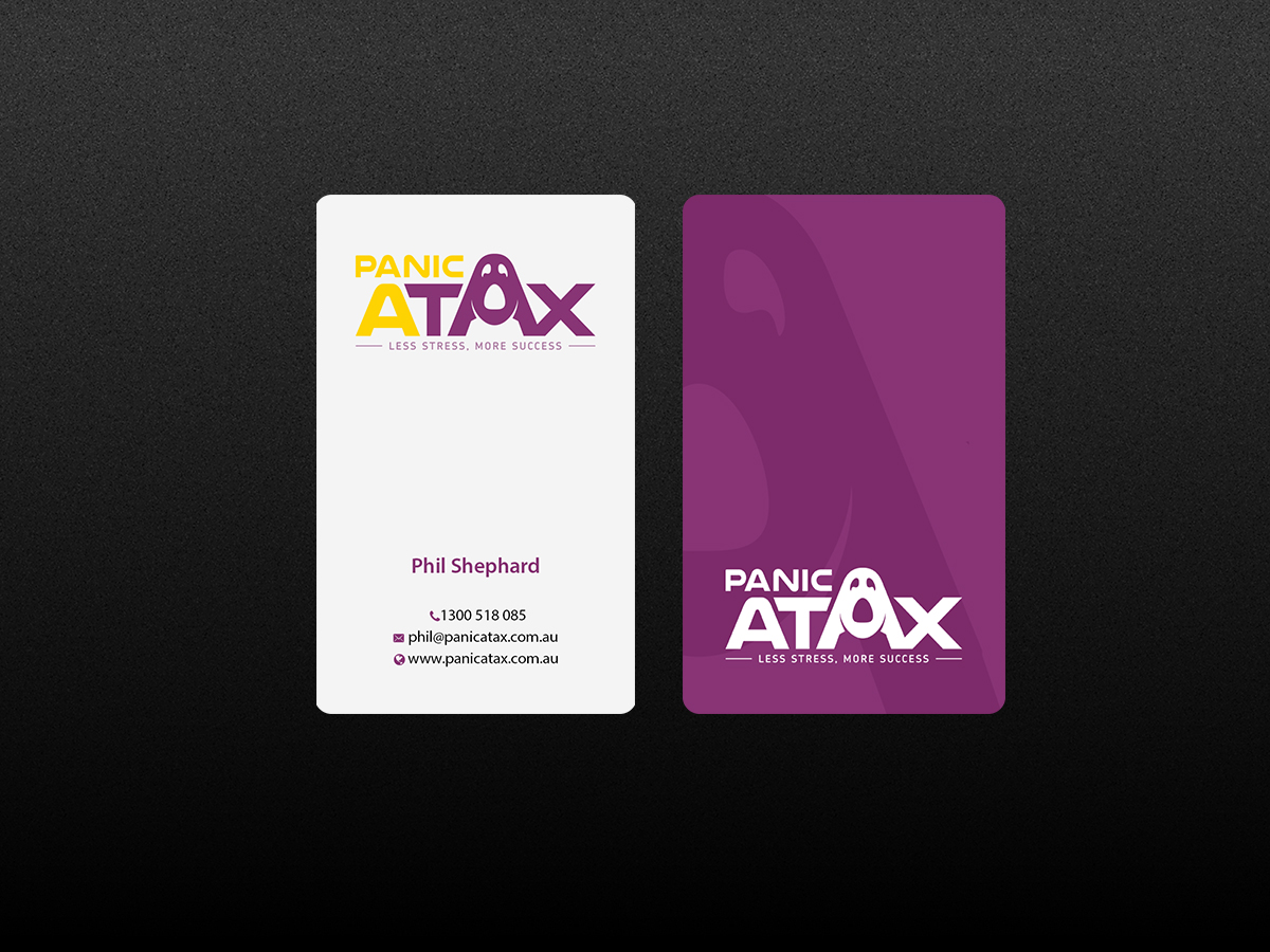 Business Card Design by Creations Box 2015 for Panic Atax Pty Ltd | Design #10401943