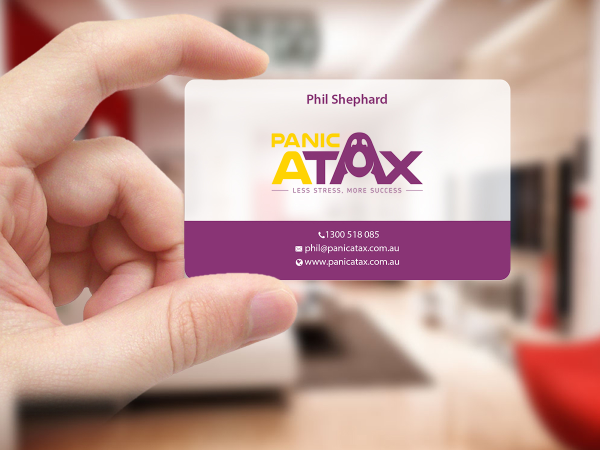 Business Card Design by Creations Box 2015 for Panic Atax Pty Ltd | Design #10401946