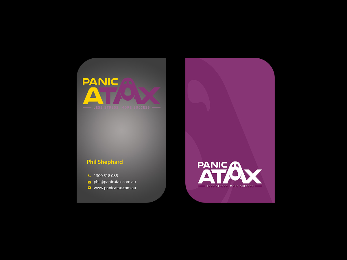 Business Card Design by Creations Box 2015 for Panic Atax Pty Ltd | Design #10401950