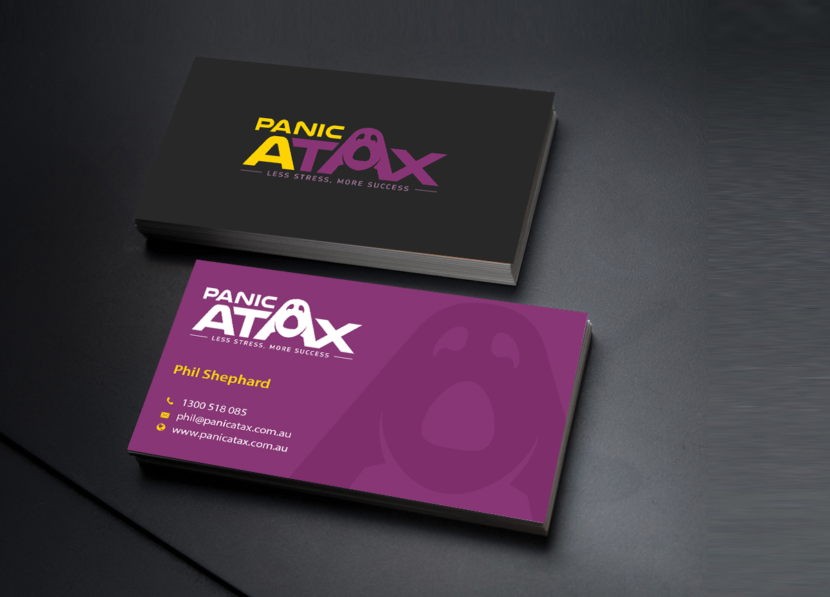 Business Card Design by Creations Box 2015 for Panic Atax Pty Ltd | Design #10401952