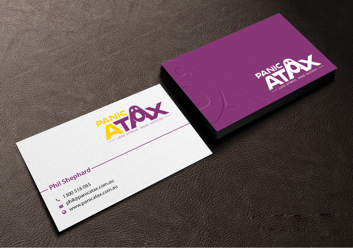 Business Card Design by Creations Box 2015 for Panic Atax Pty Ltd | Design #10401953