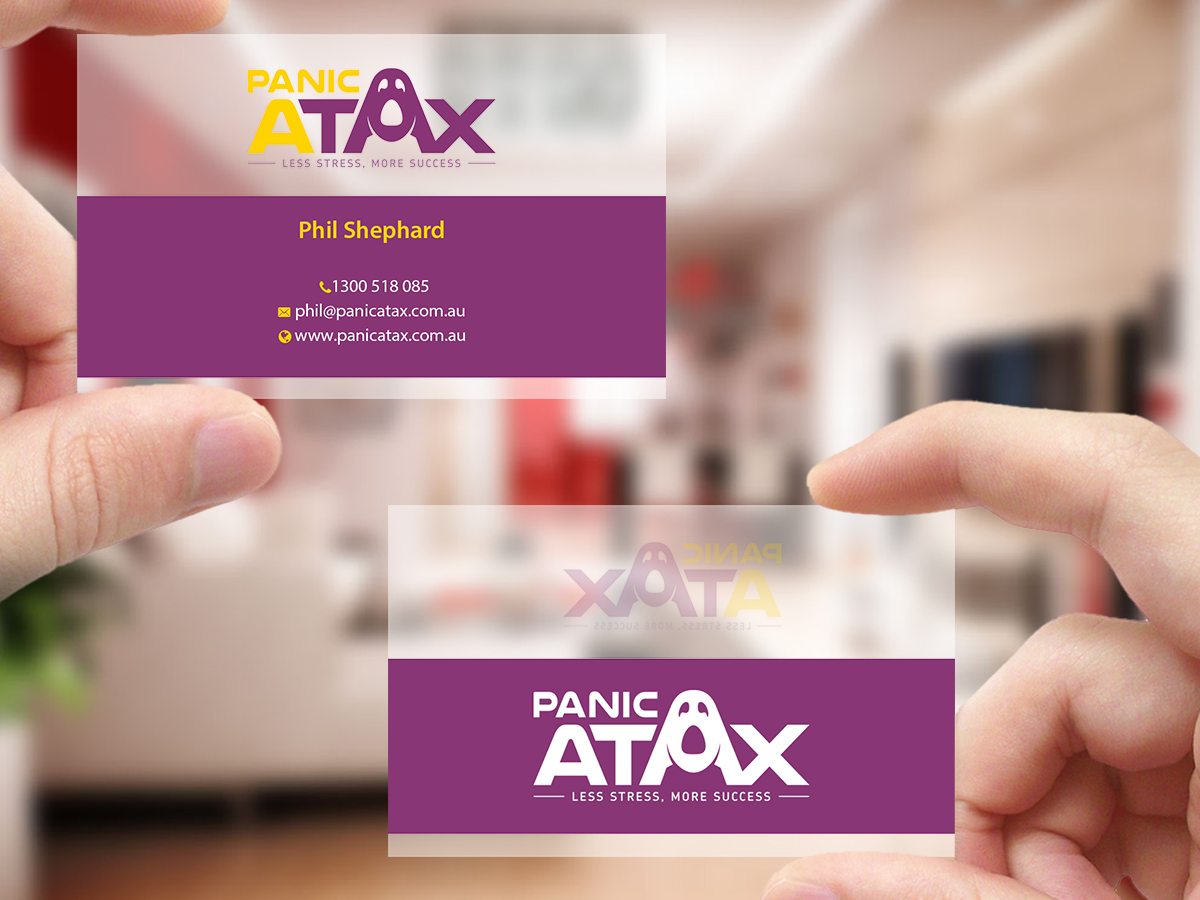 Business Card Design by Creations Box 2015 for Panic Atax Pty Ltd | Design #10401963