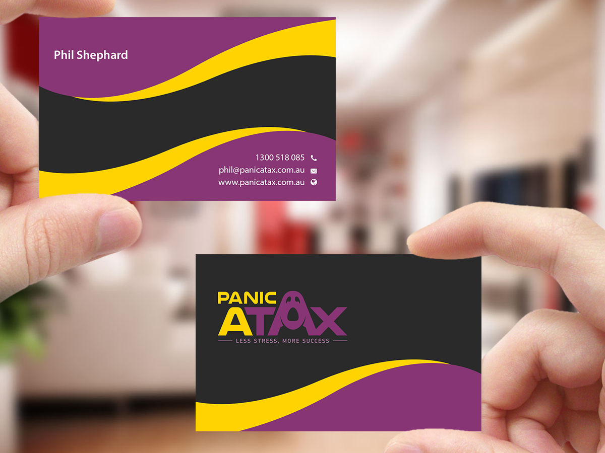 Business Card Design by Creations Box 2015 for Panic Atax Pty Ltd | Design #10401967