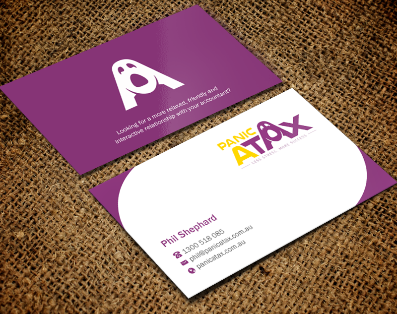 Business Card Design by Brand aid for Panic Atax Pty Ltd | Design #10394733