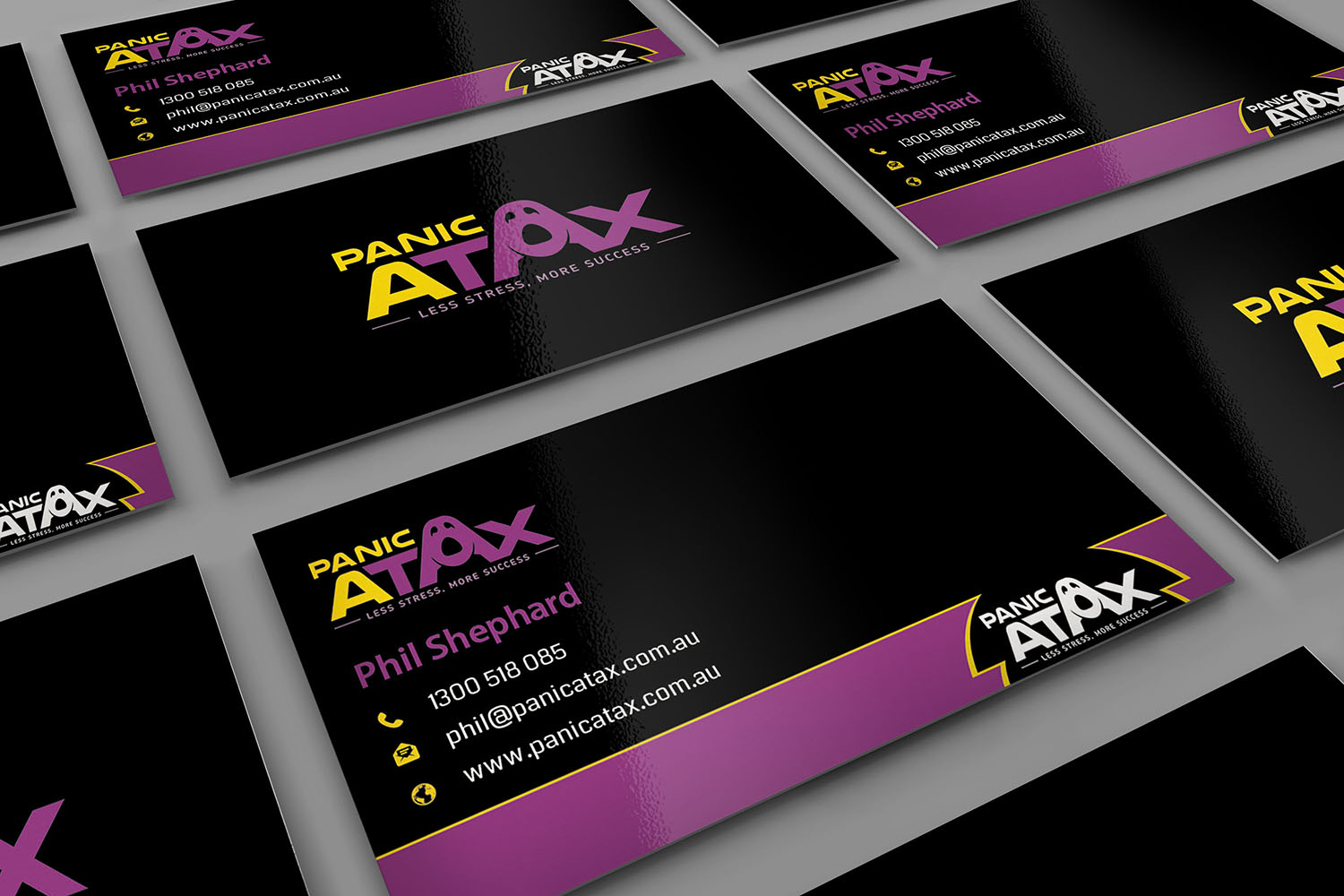 Business Card Design by Hammad mir for Panic Atax Pty Ltd | Design #10417136