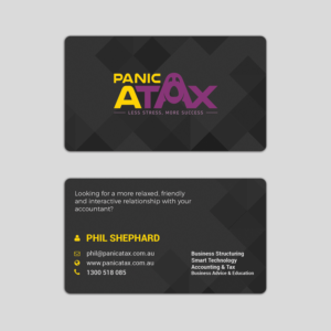 Visitenkarten-Design von Nurul Afsar für Panic Atax Pty Ltd | Design #10436449