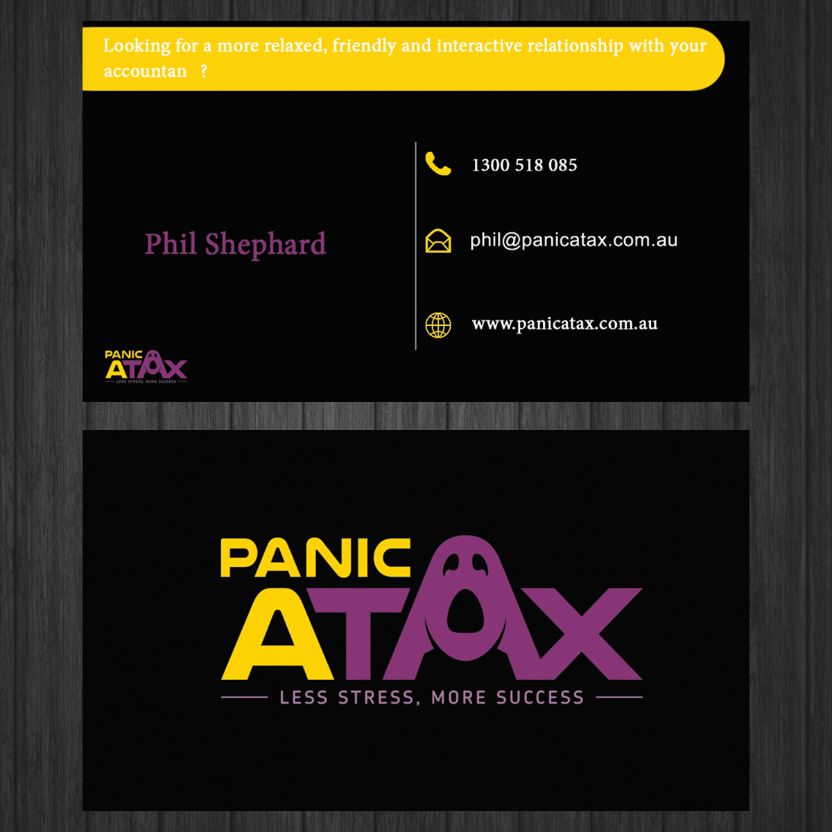 Business Card Design by Joe Sanad for Panic Atax Pty Ltd | Design #10409271