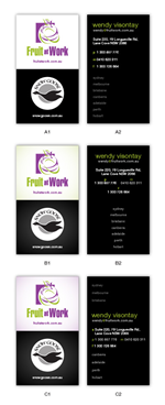 Design de Carte de Visite par 09 Lab pour Fruit at Work Pty Ltd | Design #20341