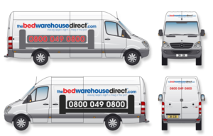 Delivery vehicle livery for national bed retailer. | Diseño Gráfico por Maestroto