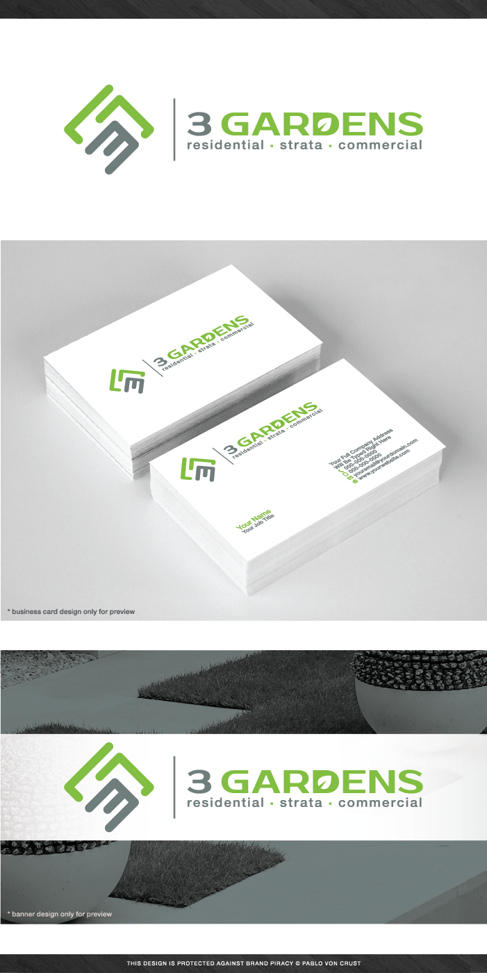 Diseño de Logo por Pablo Von Crust para 3 Gardens | Diseño: #10471891