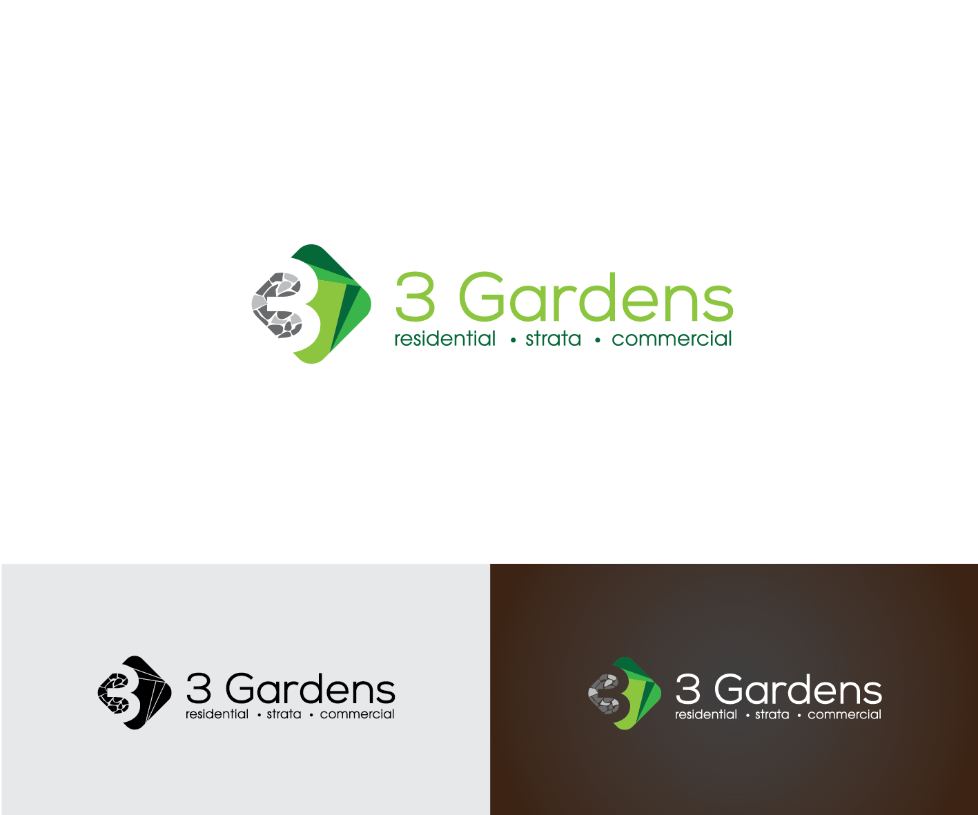 Logo Design by ARIA for 3 Gardens | Design #10452703