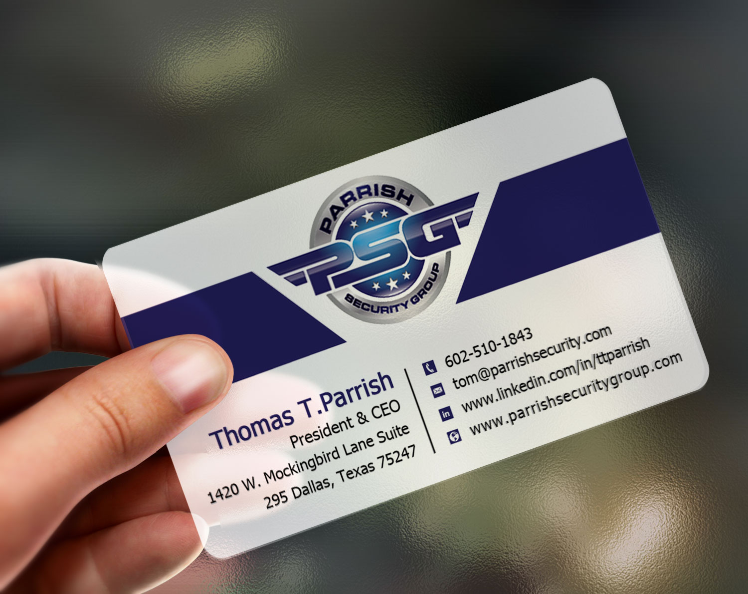 Business Card Design by Lanka Ama for Parrish Security Group | Design #10424666