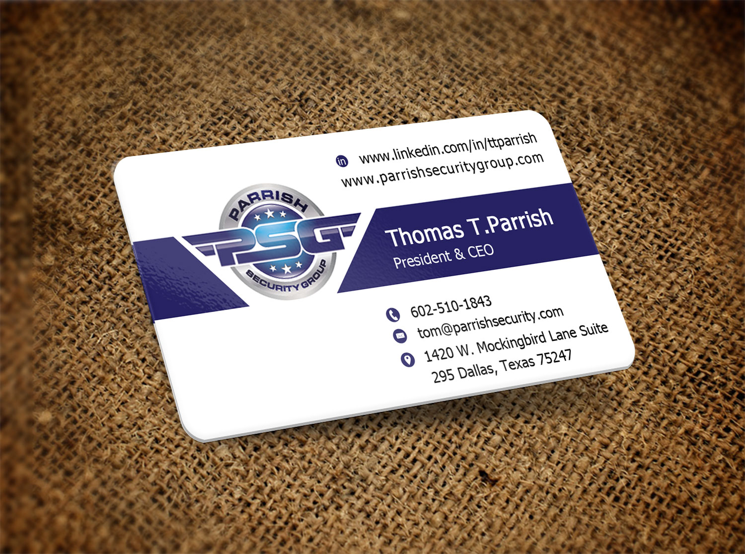 Business Card Design by Lanka Ama for Parrish Security Group | Design #10424667
