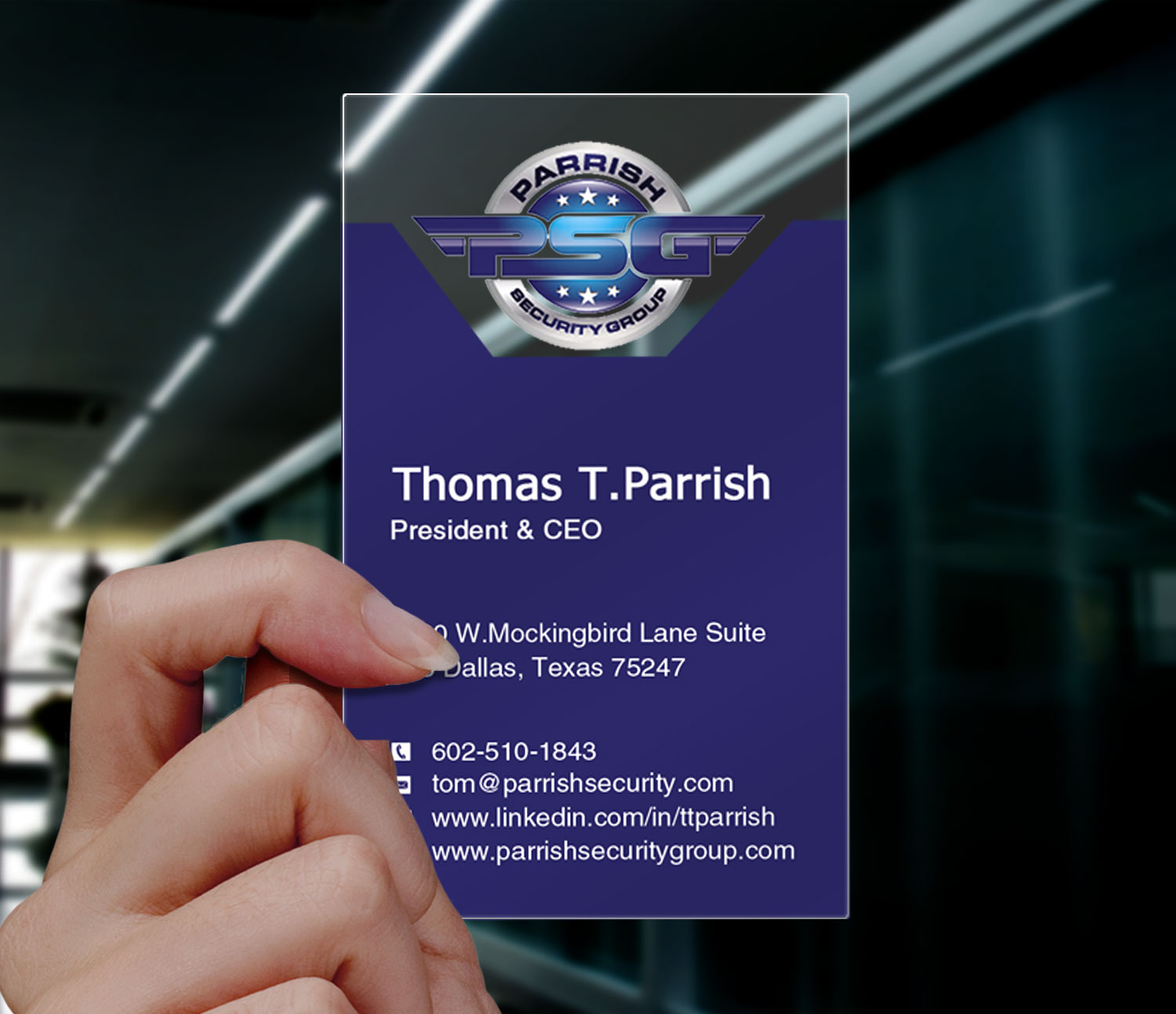 Business Card Design by Lanka Ama for Parrish Security Group | Design #10424668