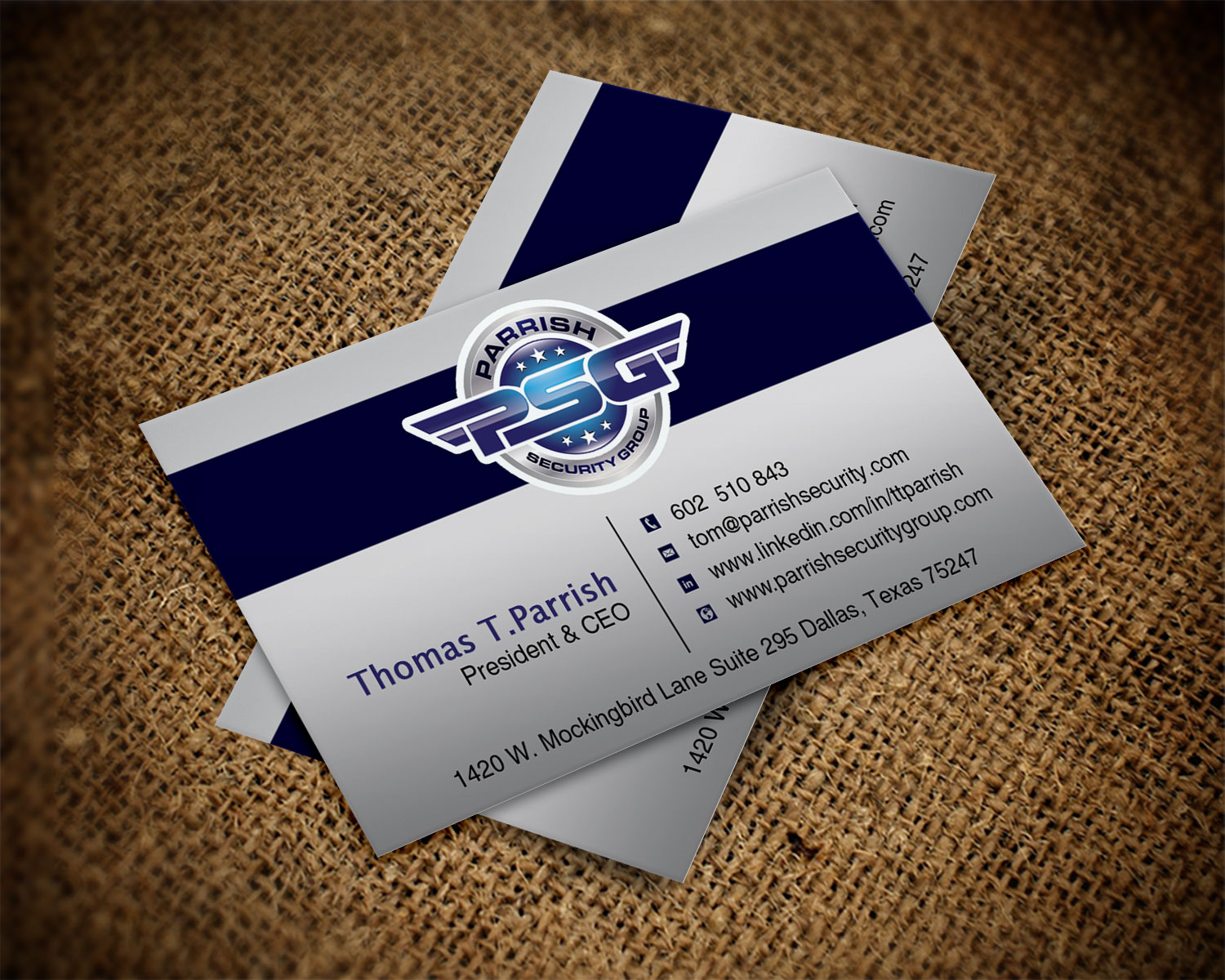 Business Card Design by Lanka Ama for Parrish Security Group | Design #10424675