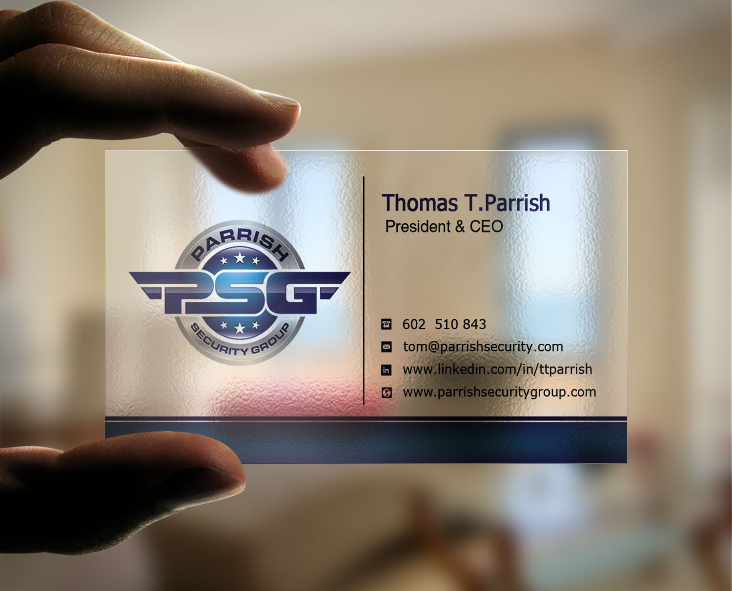 Business Card Design by Lanka Ama for Parrish Security Group | Design #10424679