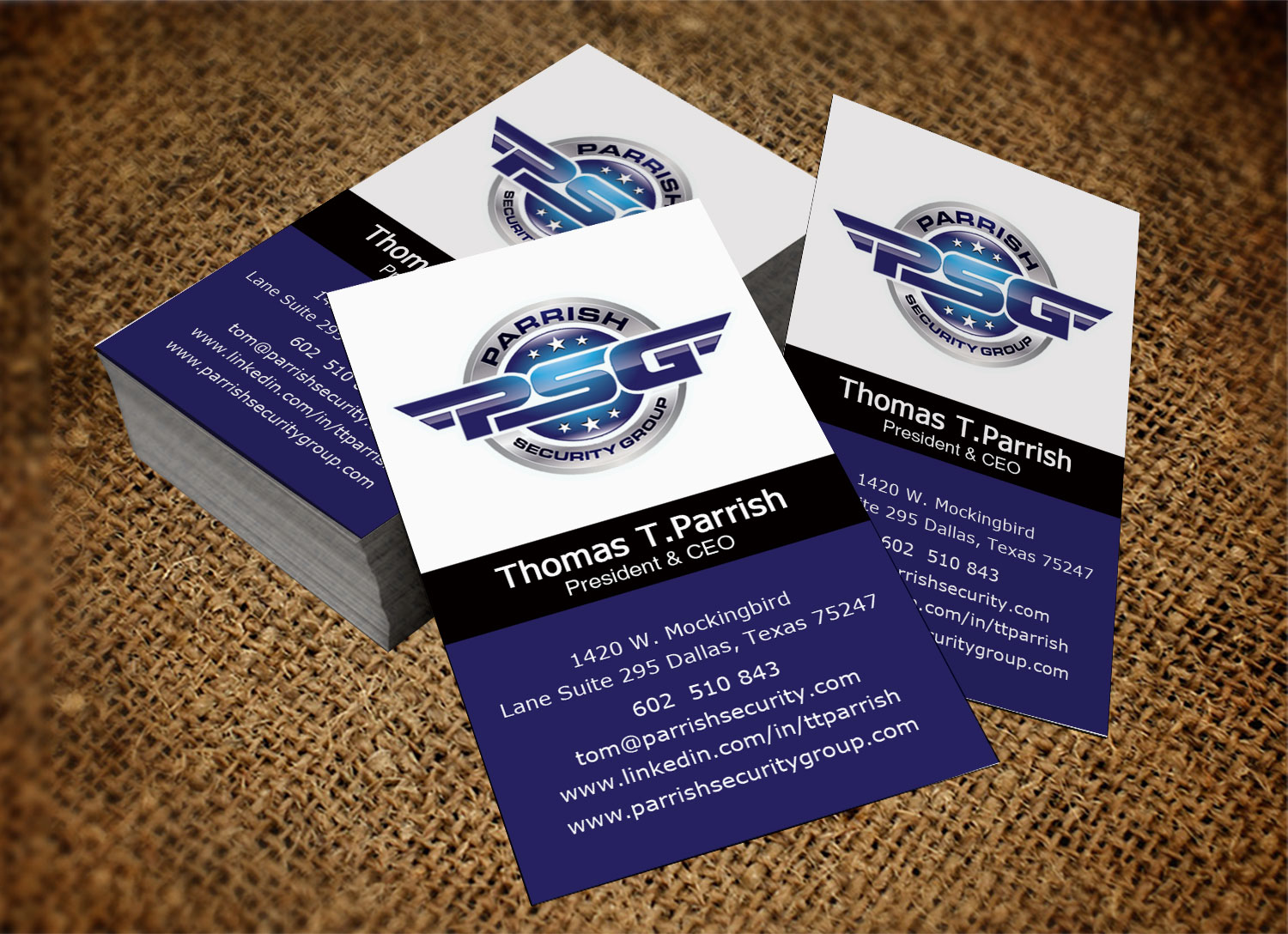 Business Card Design by Lanka Ama for Parrish Security Group | Design #10424682