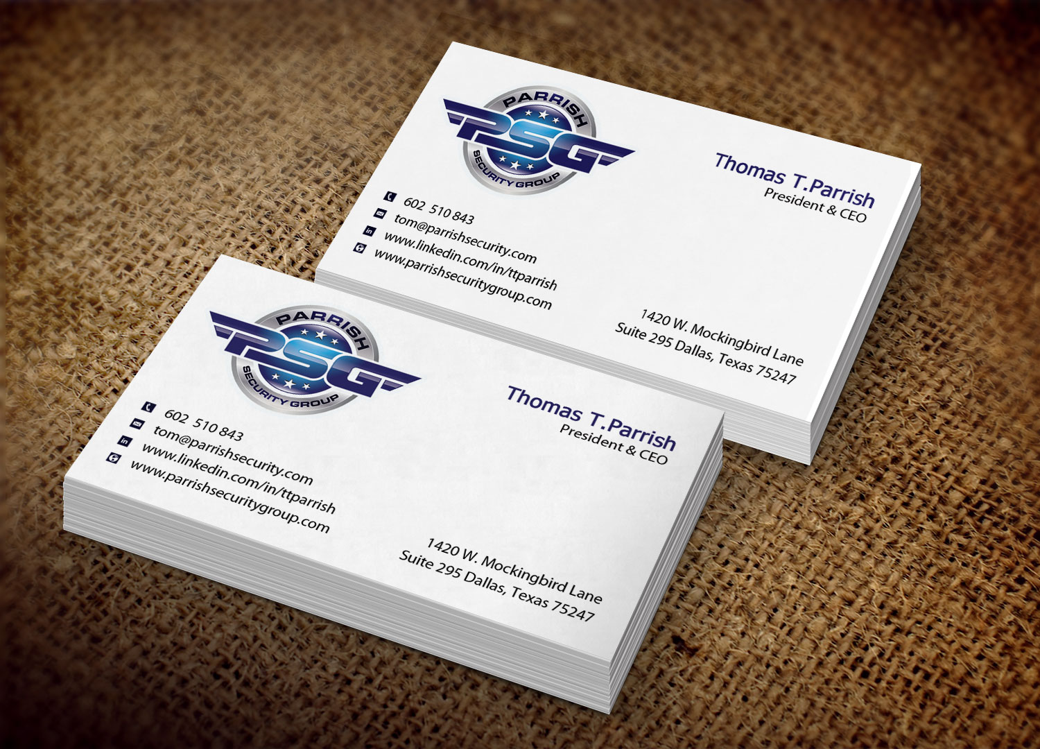 Business Card Design by Lanka Ama for Parrish Security Group | Design #10424684