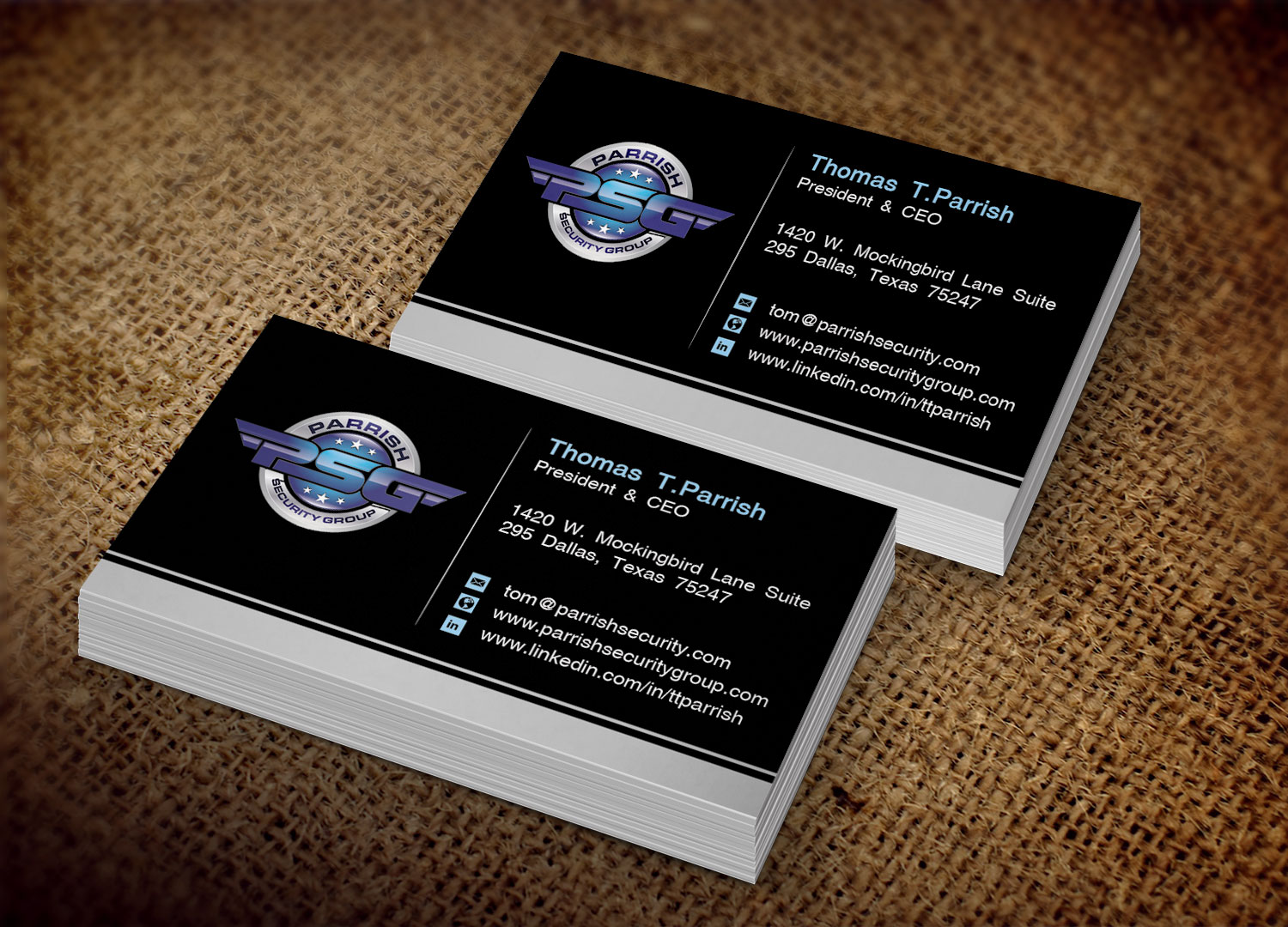 Business Card Design by Lanka Ama for Parrish Security Group | Design #10424686