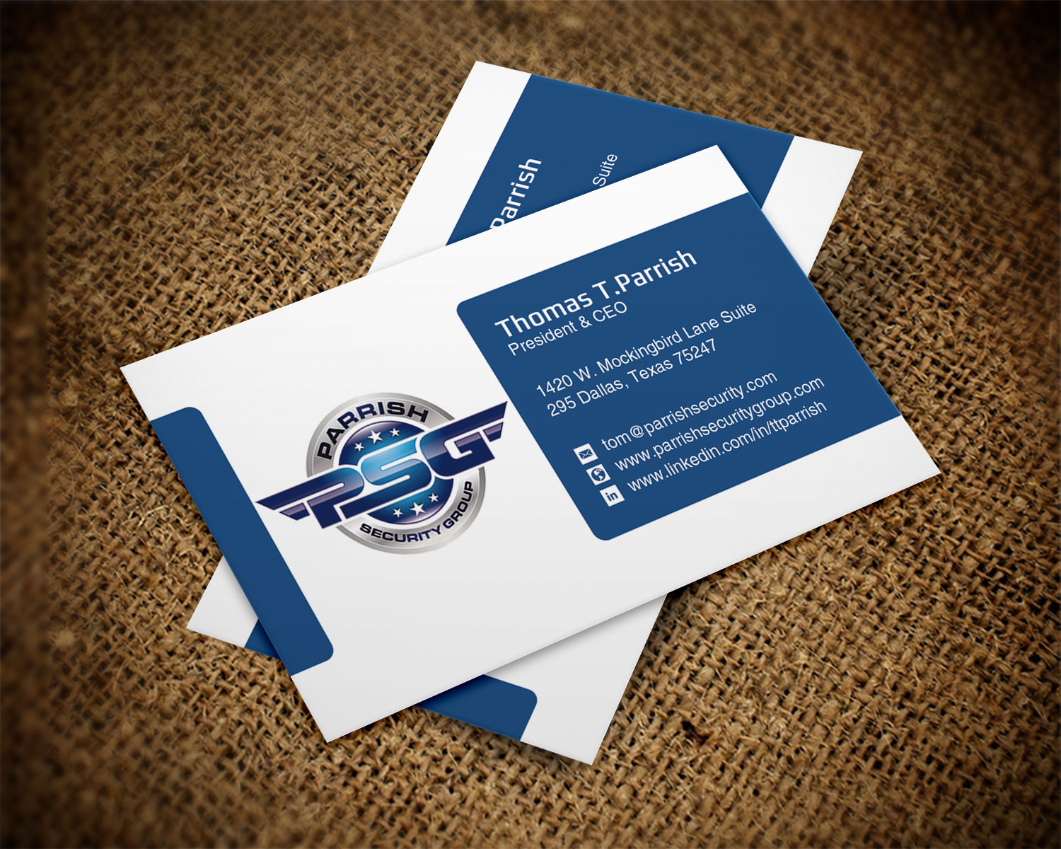 Business Card Design by Lanka Ama for Parrish Security Group | Design #10424688