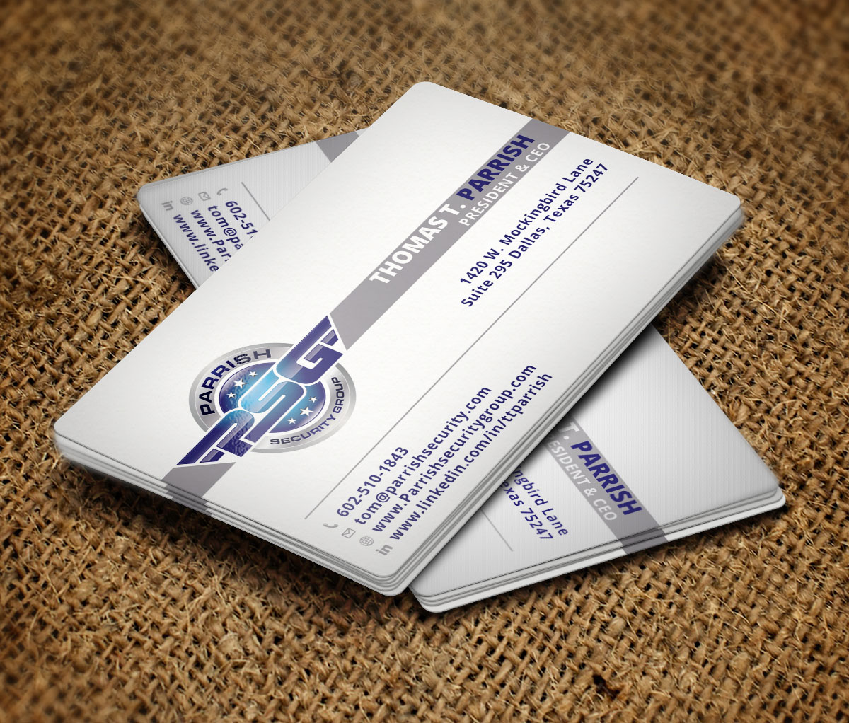 Business Card Design by Verified artistry (Design garden) for Parrish Security Group | Design #10421576