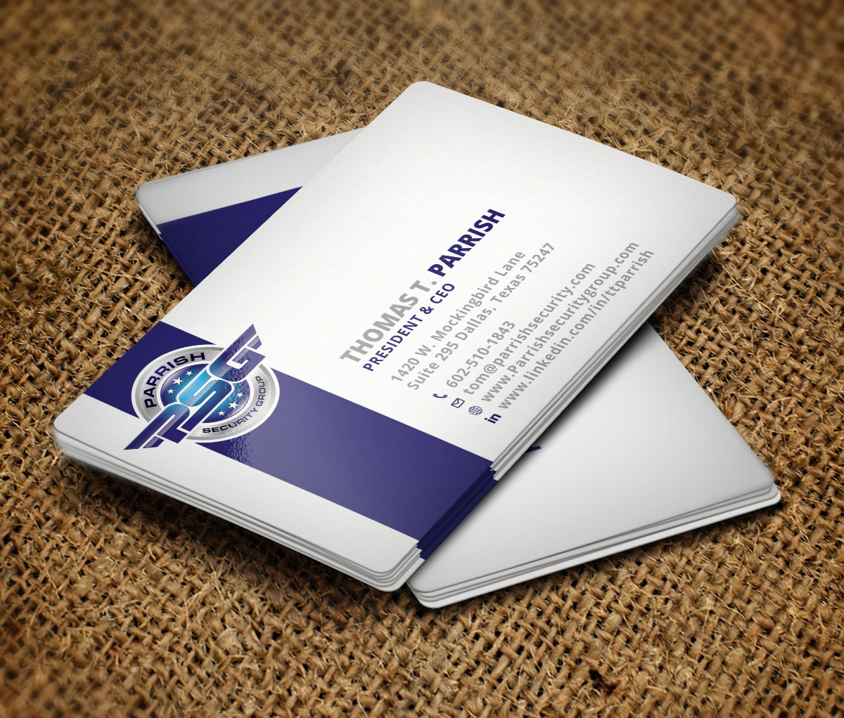 Business Card Design by Verified artistry (Design garden) for Parrish Security Group | Design #10421577